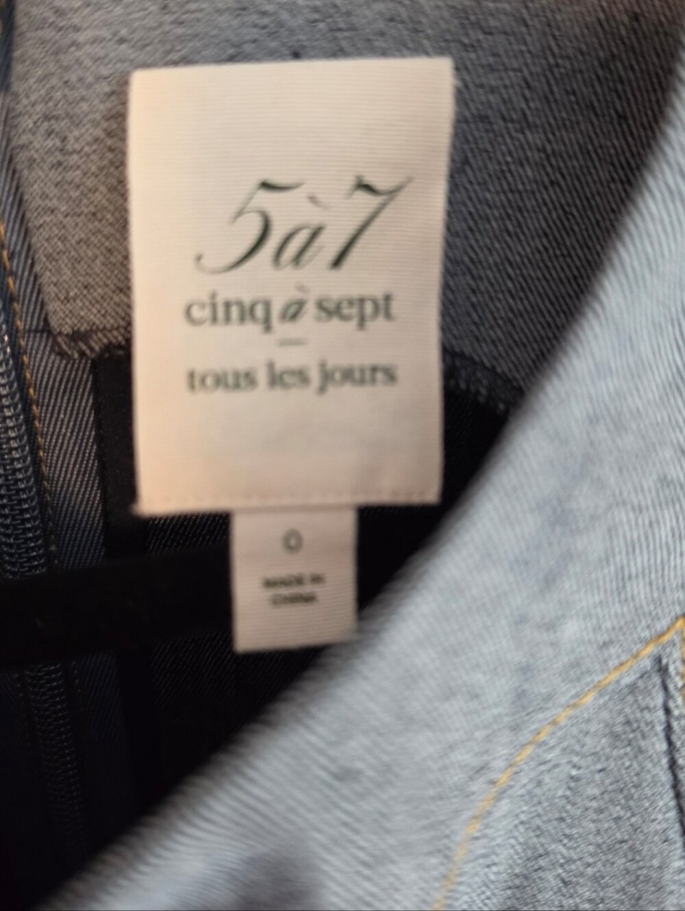 Cinq a Sept Zelda Jean Dress Size 0 - Picture 10 of 11